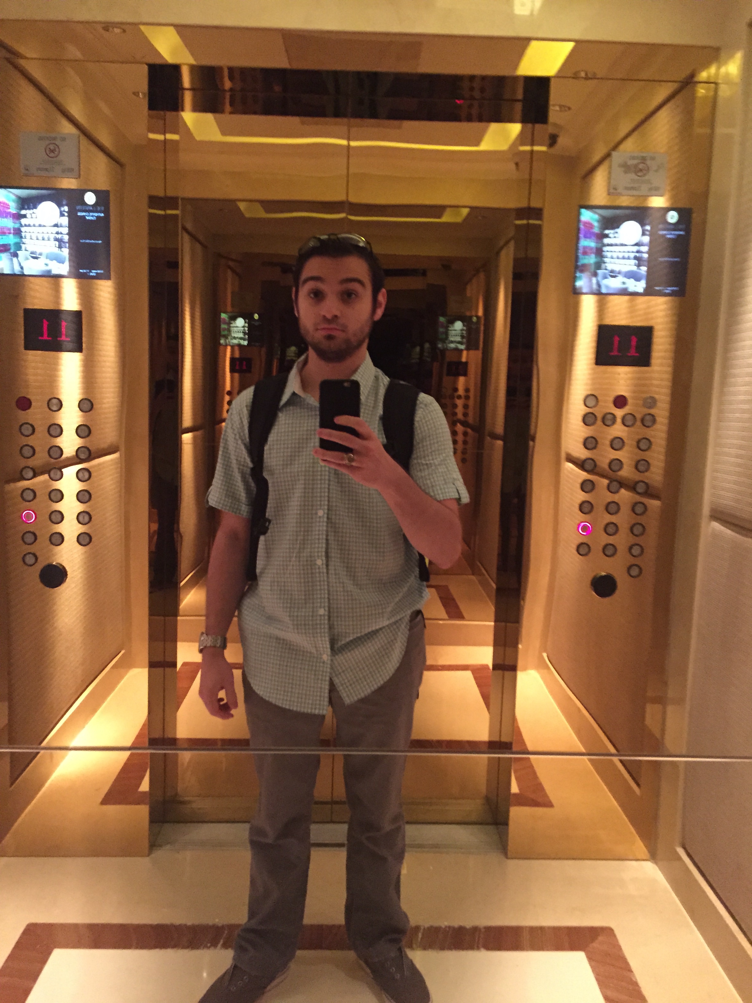 Dressed nice and still trying to wake up